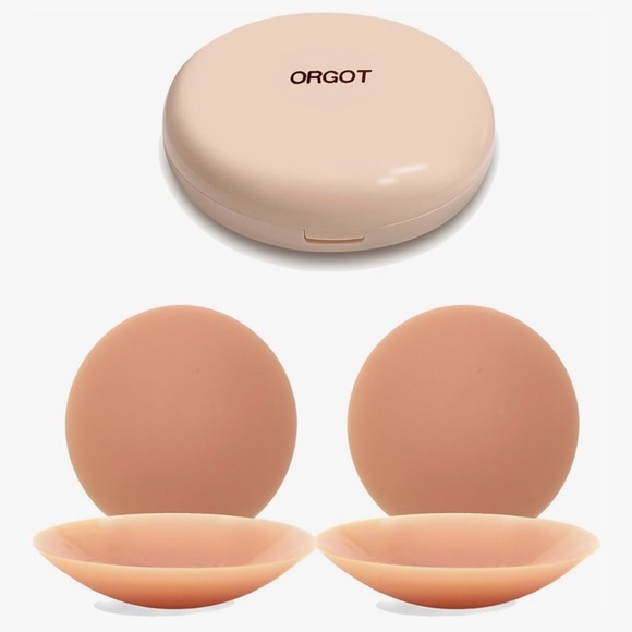 Orgot Other - Nude Adhesive Silicone Nipple Covers - Reusable Invisible Pasties